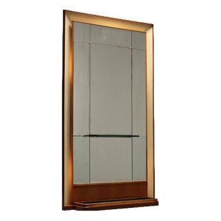 Vintage Backlit Mirror, 1940s For Sale