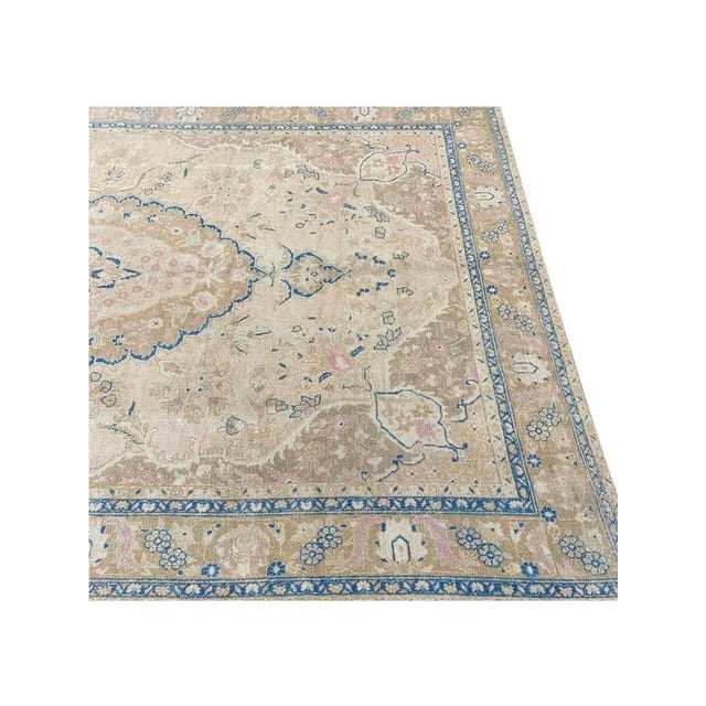 1950s 1950s Old Persian Tabriz Area Rug 8 X 12 For Sale - Image 5 of 12