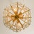 Glass and Brass Floral 3-Tier Light Fixture from Hillebrand, 1970s For Sale - Image 12 of 15