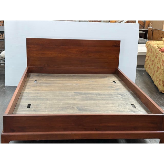 Queen Size Bespoke Ming Platform Bed Frame For Sale - Image 11 of 12