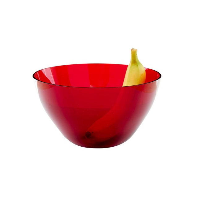 Mid-Century Red Glass Fruit Bowl by Monica Bratt, 1890s For Sale - Image 4 of 5