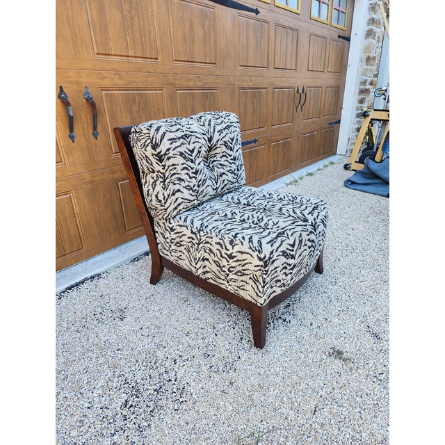 Black Oversized Upholstered Chair For Sale - Image 8 of 9