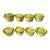Vintage Secla Yellow Cabbage Leaf Majolica Tureens-Set 8 For Sale