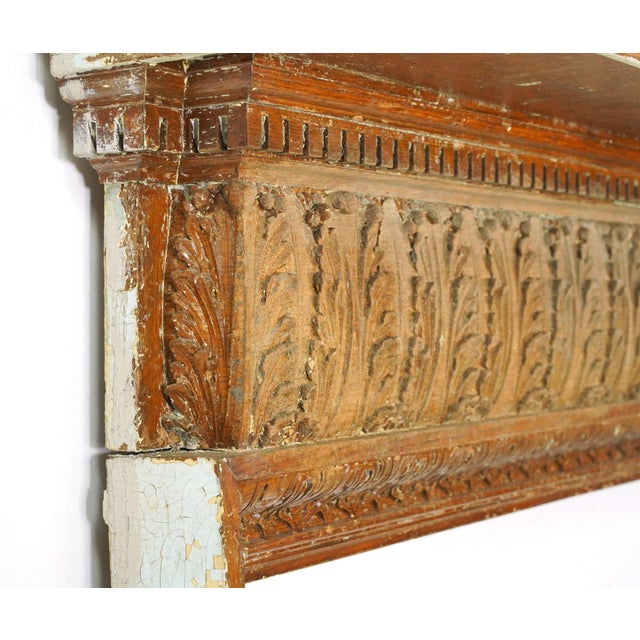 Early 20th Century Antique Georgian Wooden Fireplace Mantel For Sale - Image 5 of 10