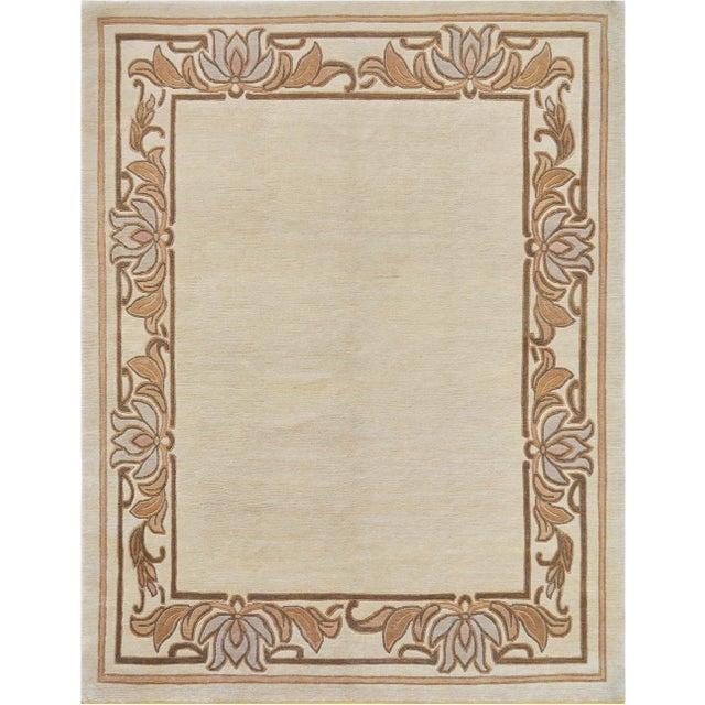 Modern Mansour Fine Handmade Modern Tibetan Rug For Sale - Image 3 of 3