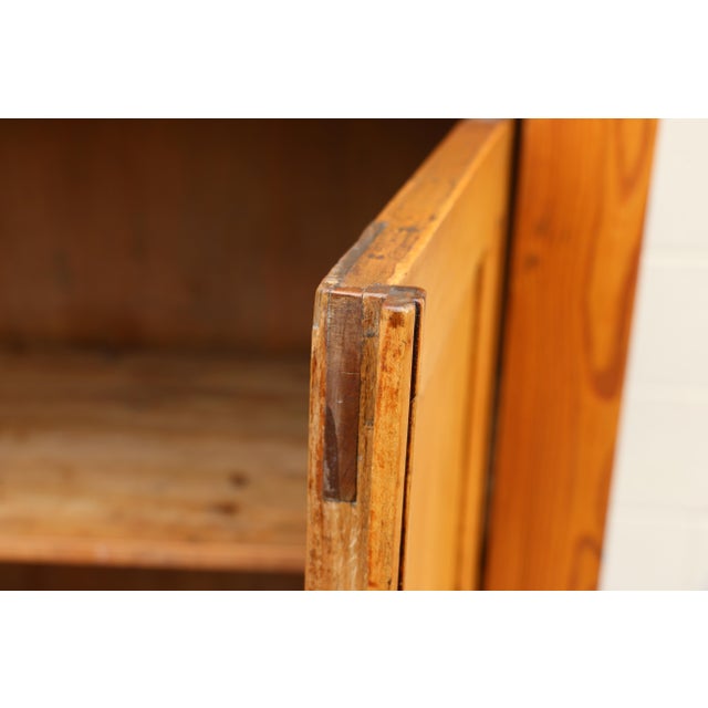 Antique Pine Vertiko Cabinet | Late 19th Century Solid Wood Cupboard With Drawers & Shelves | Rustic European Storage Cabinet For Sale - Image 12 of 18