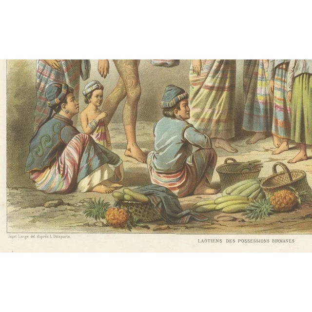Lao and Burmese Peoples – Lithograph from French Indochina Exploration (1873) This lithograph, part of Francis Garnier’s...
