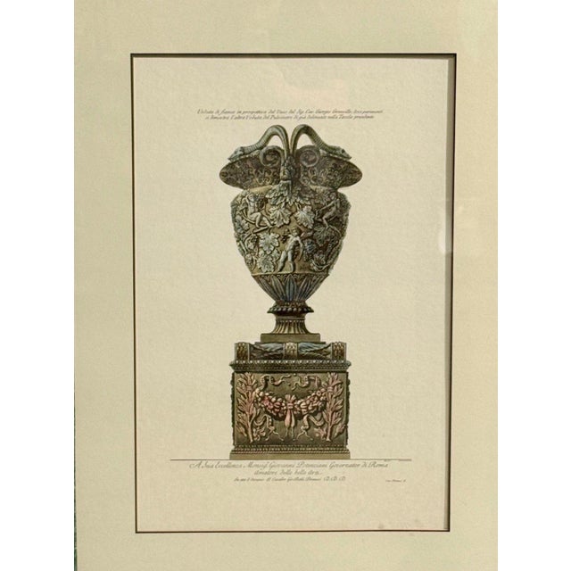 Giovanni Battista Piranesi Style, Framed Antique Vase Engravings, 1970s For Sale - Image 9 of 17