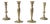 Vintage Danish Classical Candleholders in Brass, 1970s, Set of 4 For Sale