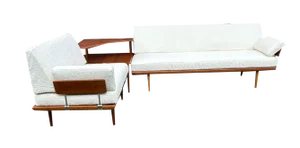 Minerva Corner Suite by Peter Hvidt & Orla Molgaard Nielsen for France & Son, 1960s, Set of 3