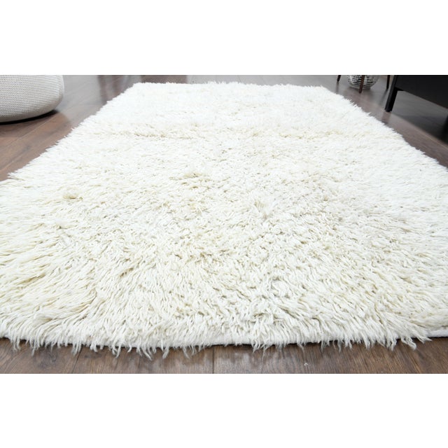 1970s Vintage Persian Handmade Wool Cotton Bei̇ge Area Rug For Sale - Image 4 of 11