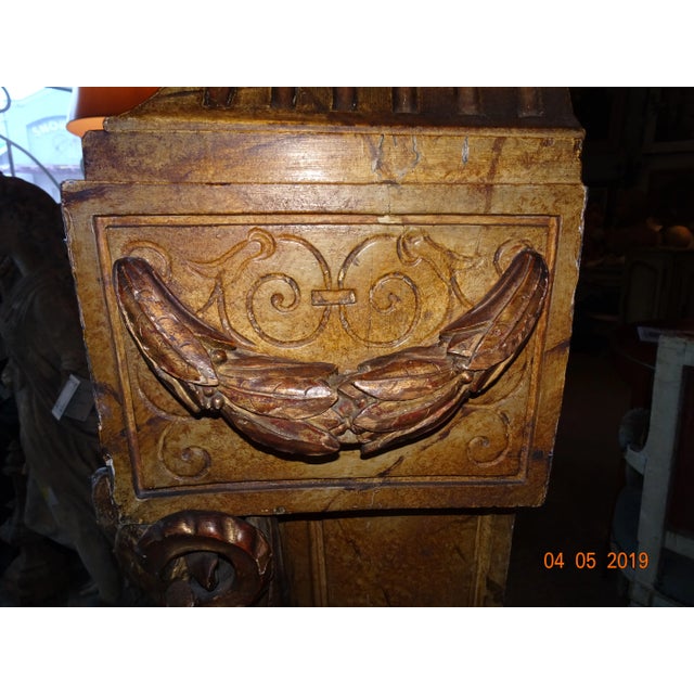 19th Century French Gilt & Painted Pedestal For Sale In New Orleans - Image 6 of 13