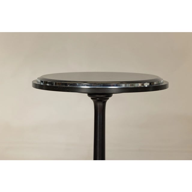 Metal Black Marble Top Gueridon Tables with Silver Metal Ball Feet - A Pair For Sale - Image 7 of 12