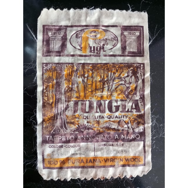 Jungla Series Hand-Knotted Rug by Giuseppe Ajmone for Pugi-Italia, 1960s For Sale - Image 14 of 15