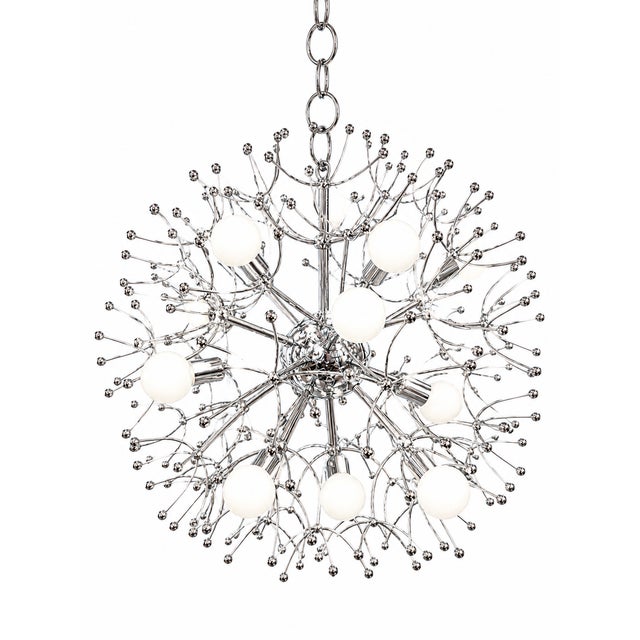 Vintage Space Age Sputnik Chrome Chandelier, 1970s, in Very Good conditions. Designed 1970 to 1979 Up to 250V (Europe/UK...