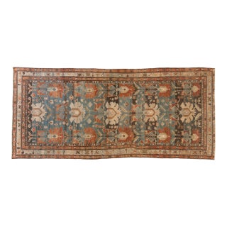 1920s Antique Persian Mehreban Palmette Wool Rug Runner For Sale