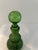 Mid-Century Modern Vintage Diamond Point Green Glass Decanter For Sale - Image 3 of 4