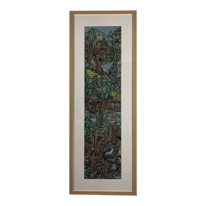 Original Balinese Oil Painting on Canvas, Vibrant Mid-Century Art – 1975