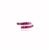 Art Nouveau 1.91ct Princess Cut Ruby Channel Set Geometric Wrap Bypass Ring Size 7 in 14k Gold For Sale - Image 3 of 14