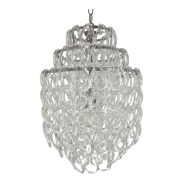 Vintage Murano Glass Chandelier For Sale