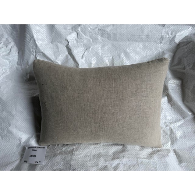 Textile 19th Century French Aubusson Rose Pillow For Sale - Image 7 of 7