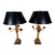 Mid 20th Century Hollywood Regency Tole Palm Tree Candelabra Table Lamps For Sale