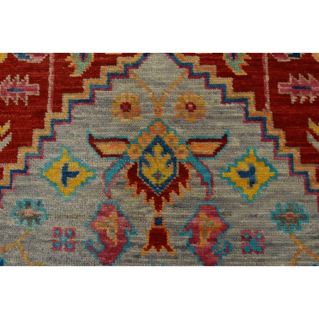 Gray Anatolia Rug 9’1” X 12’2” Gray Wool Tribal Hand-Knotted Oriental Carpet For Sale - Image 8 of 14