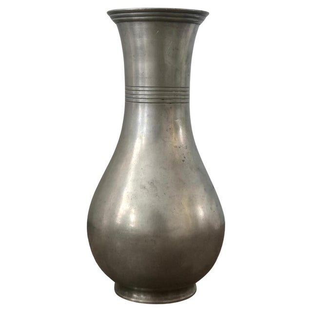 Metal Pewter Vase from Guldaktiebolaget, 1920s For Sale - Image 7 of 7