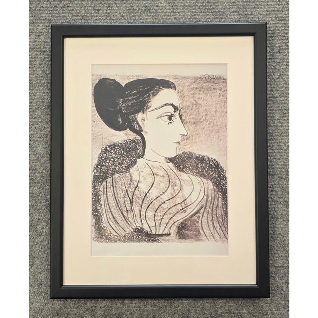 Set of 16 – "Picasso's Female Heads" | Framed Black & White Gallery Wall Collection After Pablo Picasso For Sale - Image 14 of 14