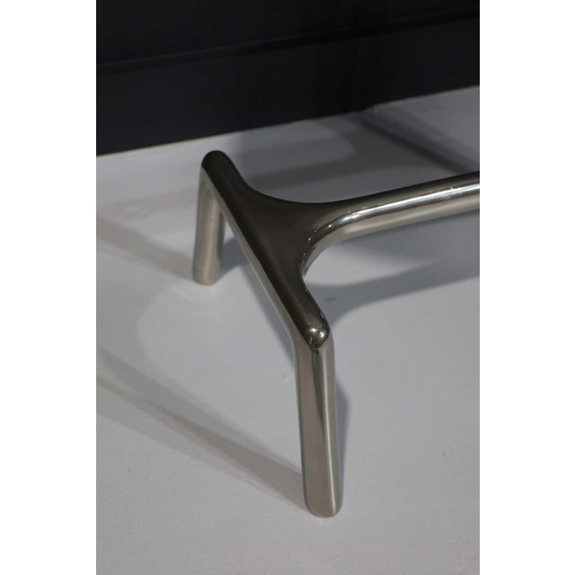 Modern Scala Luxury Uovo Side Table in Polished Nickel For Sale - Image 3 of 9