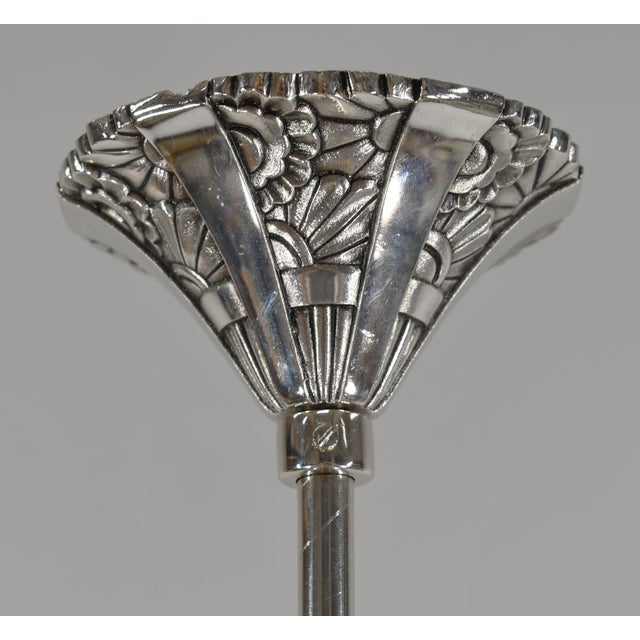 French Art Deco Lantern Daum & Jamain Atr. - Pendant 1930 France For Sale - Image 12 of 13