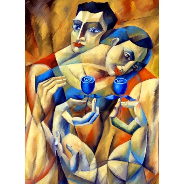 A striking large-format limited-edition serigraph on canvas by Yuroz, titled "The Preservation of Love." This example is...