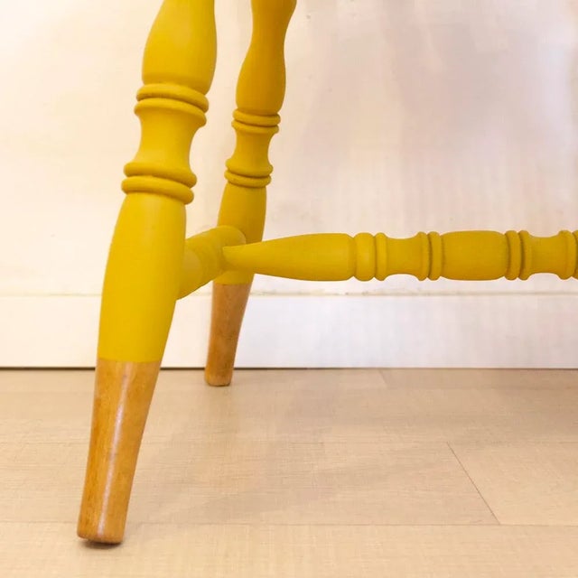 Brown Oak Wooden Grid Seat Chair, Spain, 1950s For Sale - Image 8 of 10