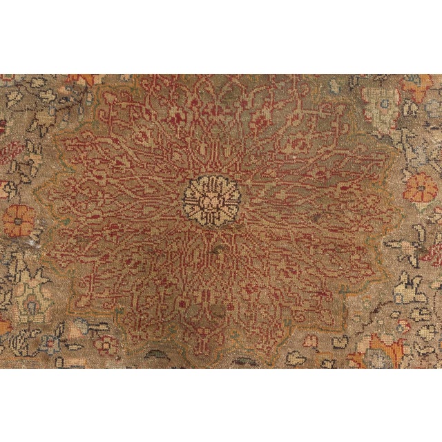 Traditional Doris Leslie Blau 1880s Antique Turkish Round Silk & Metal Thread Rug For Sale - Image 3 of 8