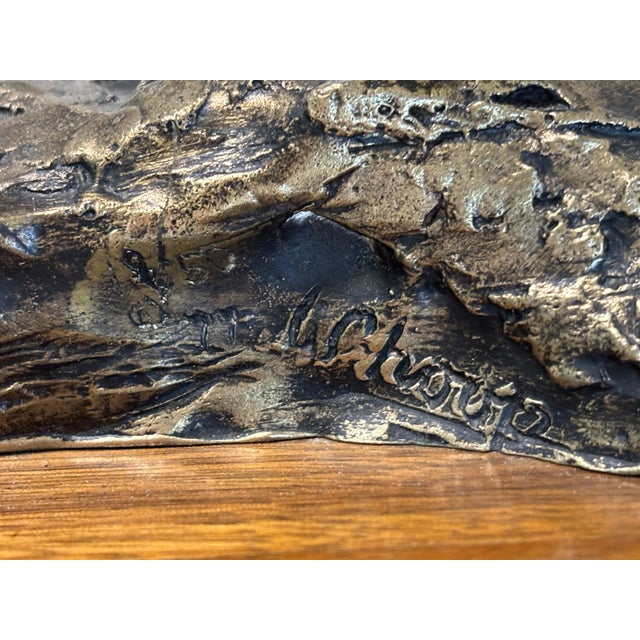 Vintage Wally Shoop American Western Cowboy & Bucking Bronco Horse Bronze Sculpture For Sale - Image 9 of 10