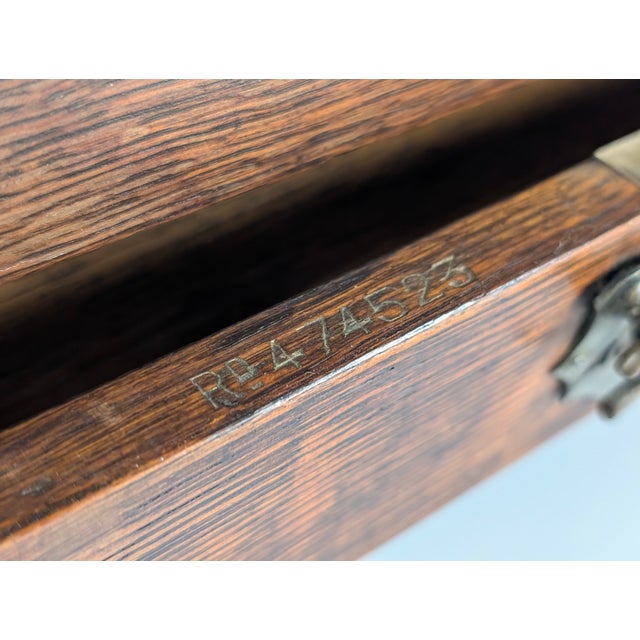 Victorian Dark Oak Table Desk with Automatic Blind, England, 19th Century For Sale - Image 6 of 18