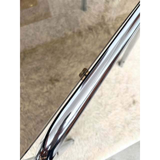 Chrome and Hexagonal Glass Dining Table, 1970s For Sale - Image 10 of 17