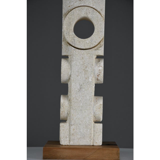 Alberto Cabiddu, Postmodern Totemic Sculpture, 1997, Pietra di Vicenza For Sale - Image 10 of 14