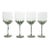 Forever International Green Enamel Metal Flower Wine Glasses - Set of 4 For Sale