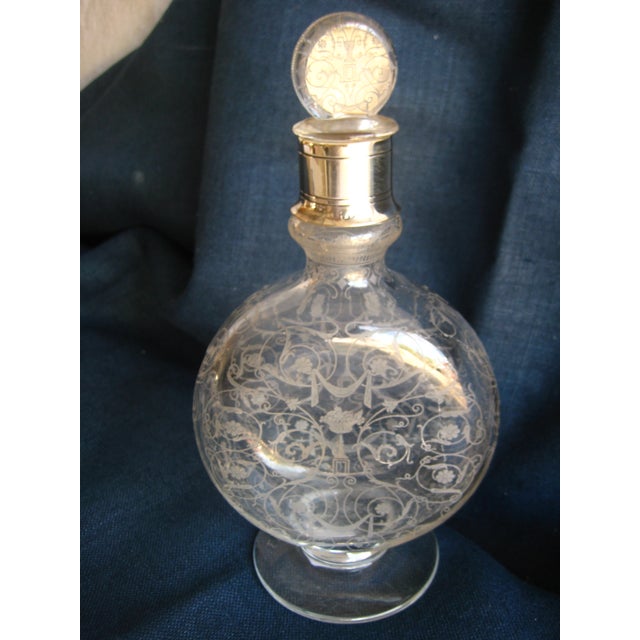 Silver 1920s French Baccarat Style Michelangelo Design Perfume Bottle For Sale - Image 8 of 8