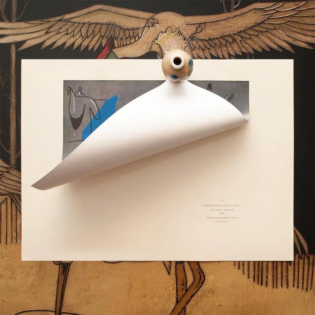 1940s 1947 After Francisco Bores, "Still Life" First Edition Period Parisian Offset Lithograph For Sale - Image 5 of 9