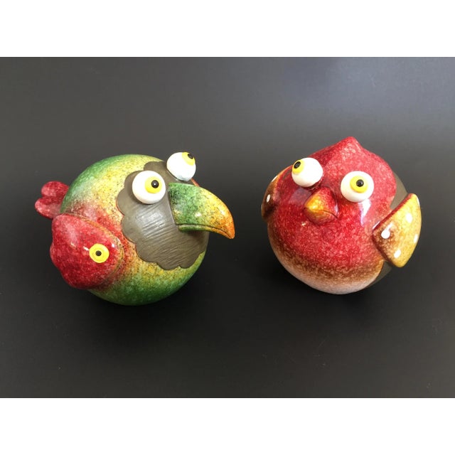 Vintage Studio Art Pottery Whimsical Lovebirds Sculpture - a Pair For Sale - Image 12 of 12
