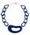 Miriam Salat Classic Navy Blue Resin & White Zircon Sterling Silver Necklace For Sale - Image 16 of 18