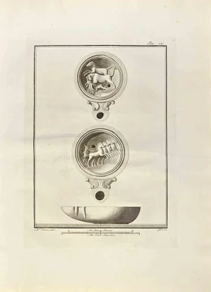 Nicola Vanni, Still Life with Horses, Etching, 18th Century