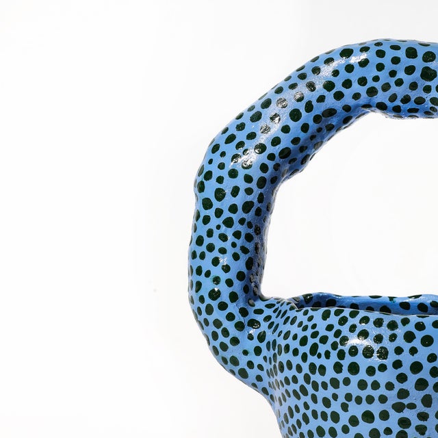 Celestial-green Container by Chilean ceramics artist Constanza Almazàn Carrasco. Container born from the relationship...