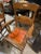 English 1970s Vintage Wooden Chairs With Leather Seats - a Pair For Sale - Image 3 of 4