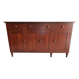 Late 20th Century Tom Seely Shaker Style Solid Cherry Sideboard Buffet For Sale