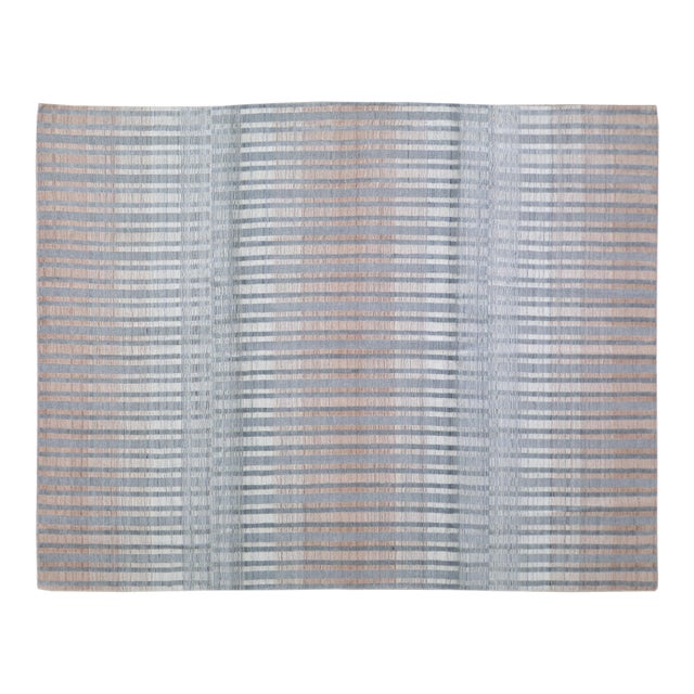 Indian Modern Hand Loom Bamboo Rug, 7'7"x10' For Sale