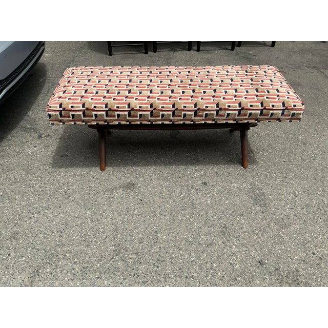 1980s Modern Medellin Mid-Century Style Bench For Sale - Image 5 of 8