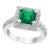 Early 20th Century 2.8 Carat Emerald Cut Colombian Emerald and Diamond Ring Estate, Size 6.75 For Sale